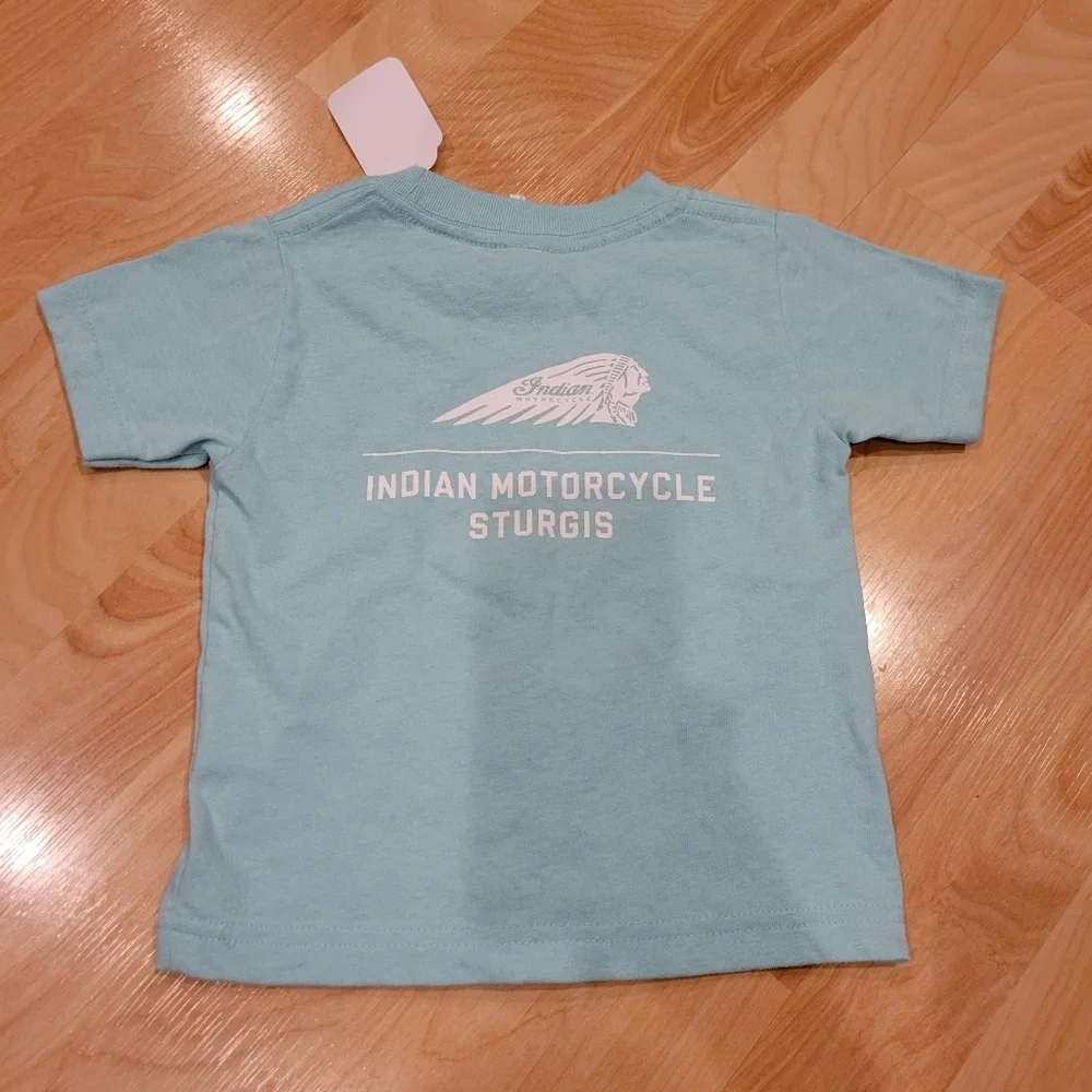 Indian Motorcycle Sturgis Toddler T-shirt Blue Size 2T New